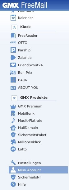 GMX-Account löschen