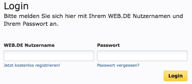 Web.de Email-Adresse löschen 2