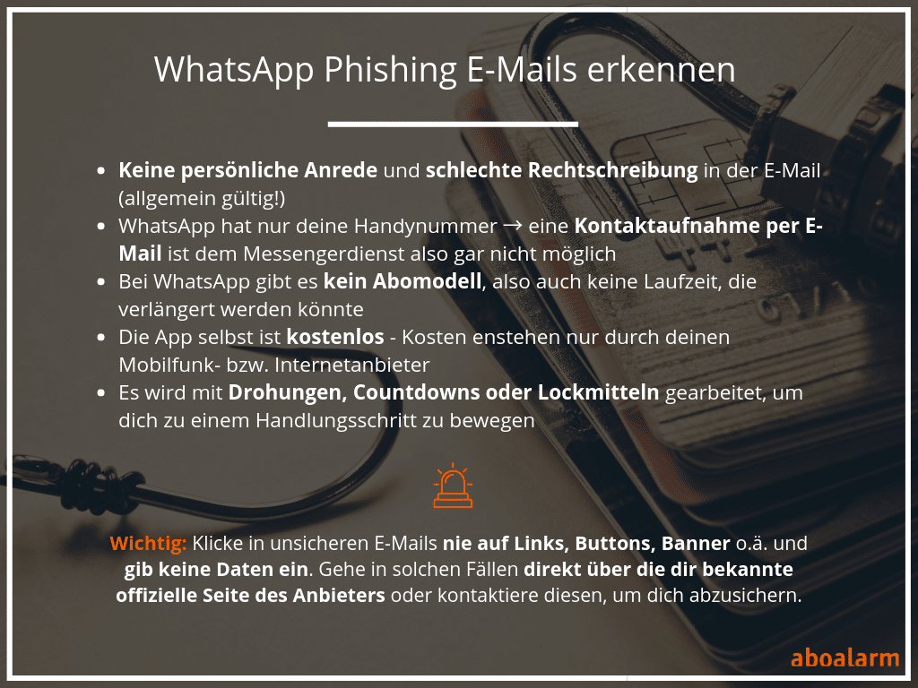WhatsApp Betrug erkennen Phishing E-Mails erkennen