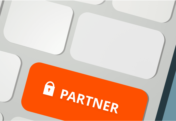 Schematische Darstellung einer Tastatur mit dem Aufdruck Partner
