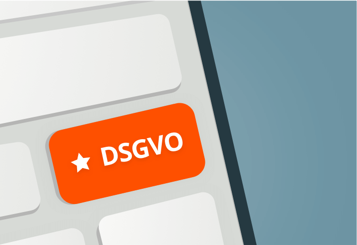 Schematische Darstellung einer Tastatur mit dem Aufdruck DSGVO